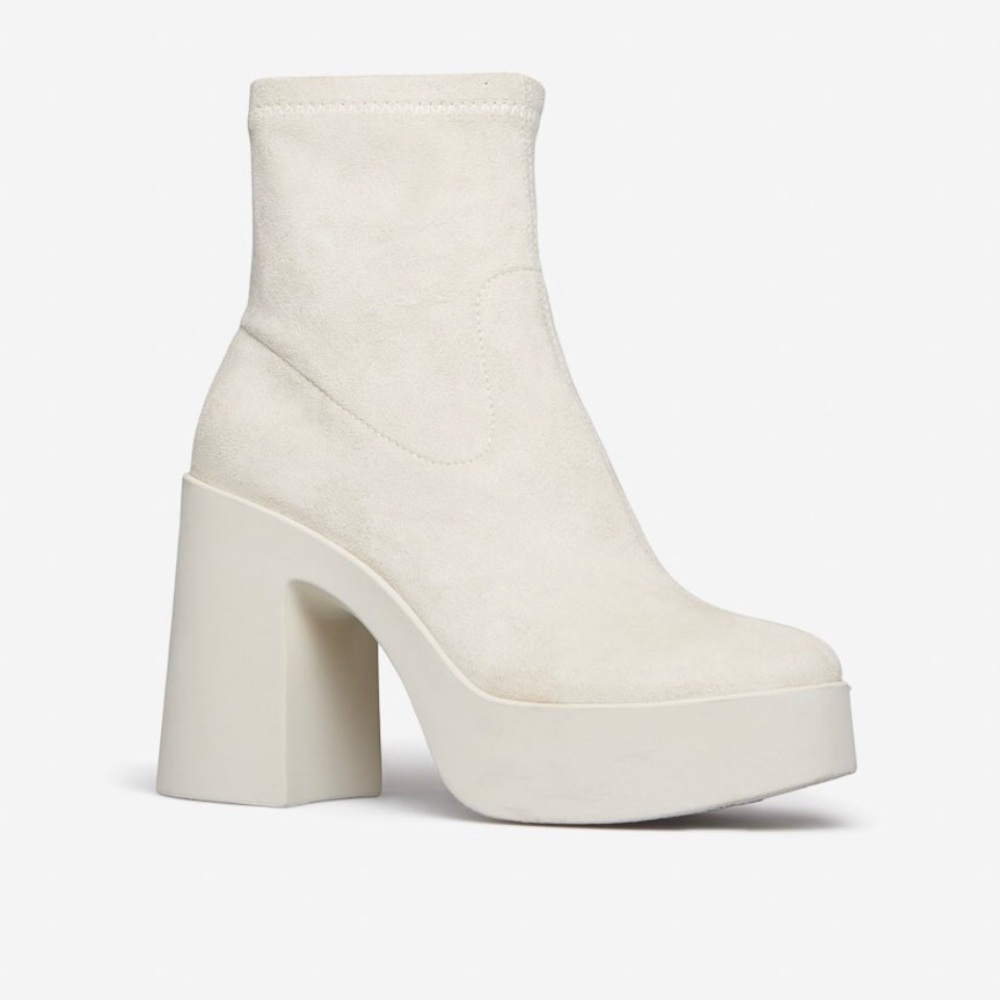 White Platform Boot